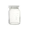 Glass Fruit Pot SLOWRA 500mL Storage Container for Homemade Made In Japan Heat-Resistant Vinegar, Pickles, Vinegar, White, SFP-500-W