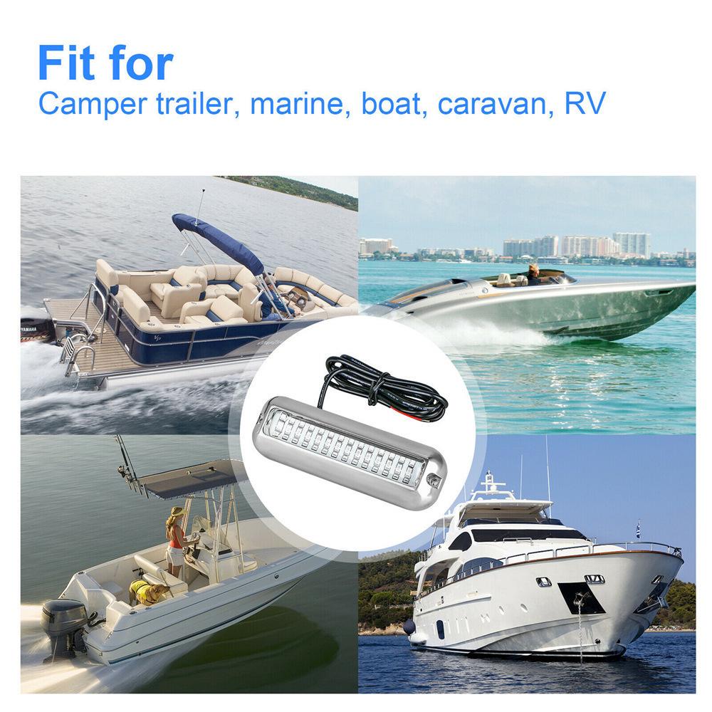 Waterproof 27LED & 42LED Stainless Steel Yacht & Diving Underwater Lights, 10-30V High Brightness Boat Lights