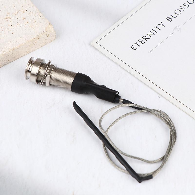 Universal 6.35Mm Pickup Guitar Endpin Preamp Pickup Bridge Saddle Piezo 6.35Mm Jack Socket With Ukulele Cylinder Acoustic Pickup