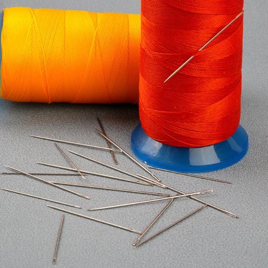 1 Set Big Eye Needles Stainless Steel Sewing Needles with Clear Storage Tube Assorted Sizes Sharp Needles for Hand