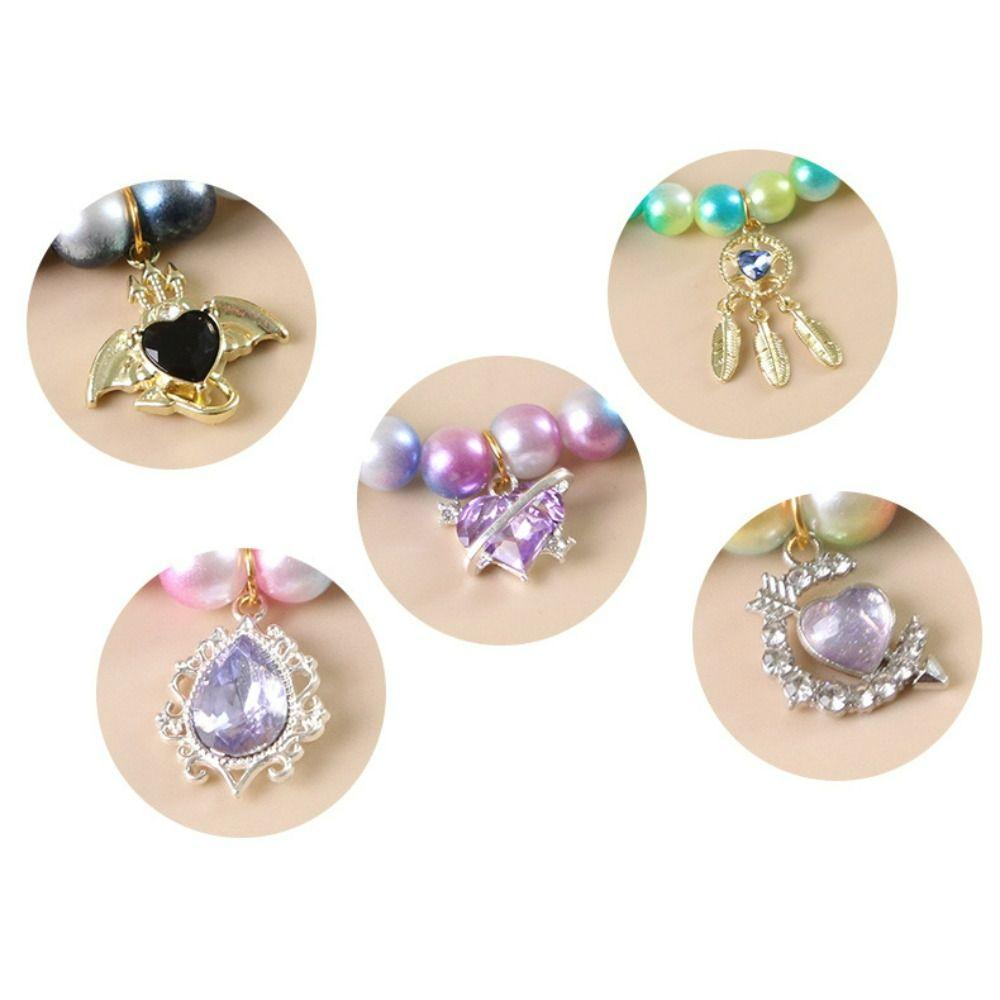 Elastic Rope Pet Pearl Collar Princess Style With Crystal Pendant Cat Necklace Pet Jewelry Cat Accessories Cat Neck Chain Puppy