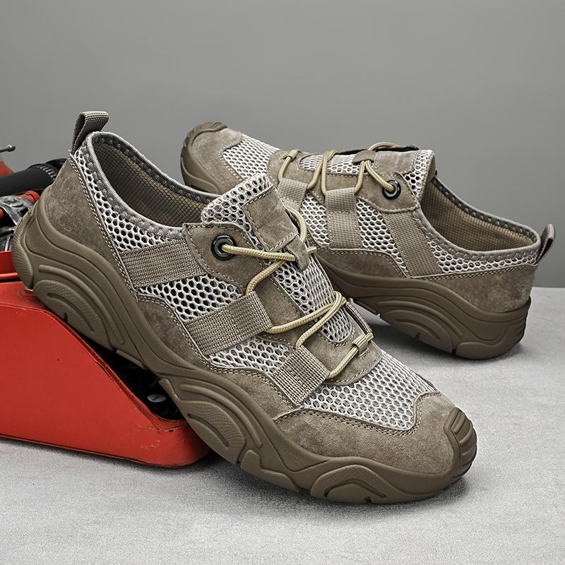 New Trend Mens Mesh Running Shoes Breathable Athletic Sneakers Non-Slip Rubber Sole Wading Aqua Shoes Comfortable Walking Shoes