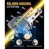 AUXITO 9005/HB3 H11/H8/H9 LED Bulbs Combo, 50000LM Bright 6500K Cool White, 120W Fanless Fog Light Bulbs, Pack Of 4