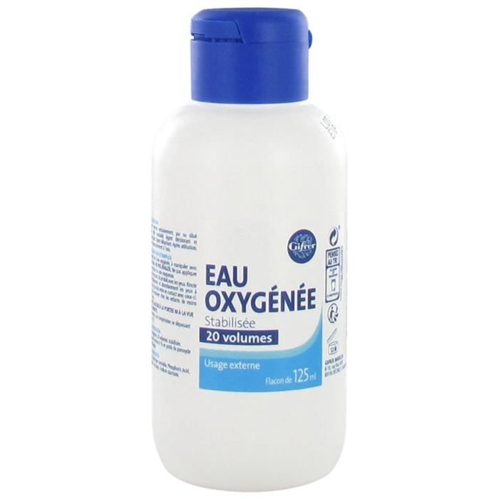 Agua oxigenada - GIFRER - 20 Volúmenes - 125 ml - Decoloración cabello - Solo para uso externo