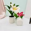 Multicolor Lilies Artificial Flower Potted Plastic Photo Props Simulation Flowerpotted Elegant Fake Flower Home Decoration