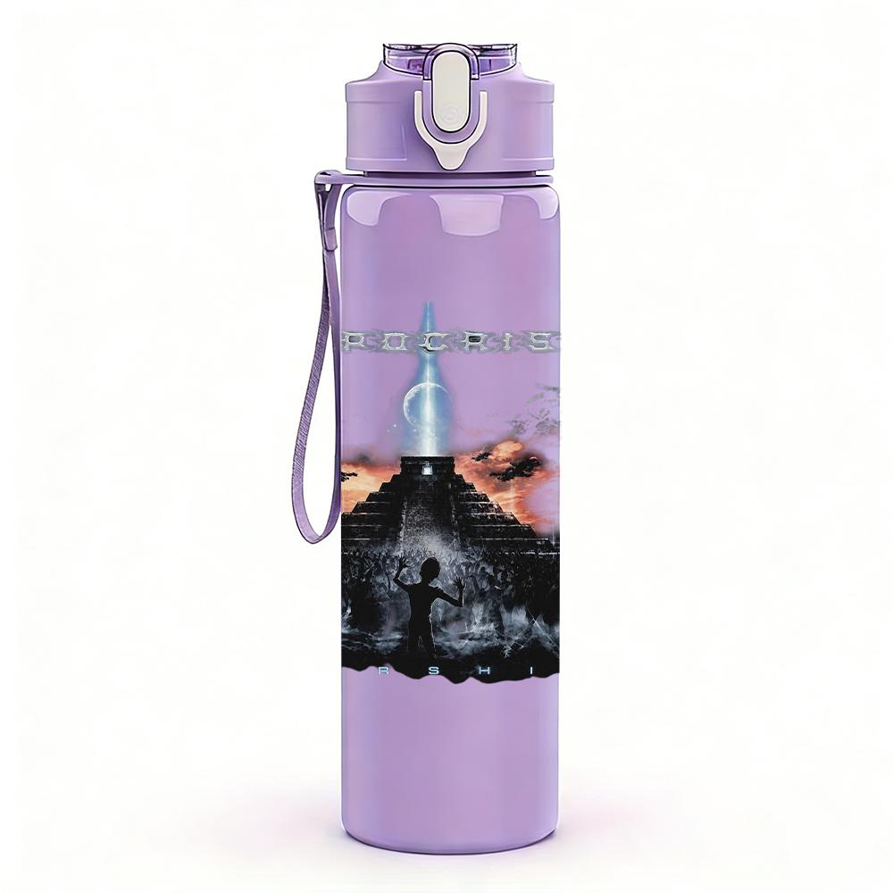 1PC Retro Female Silhouette Black White Print 750ml Portable Sports Water Bottle Leakproof Gym Outdoor Travel Drink Cup