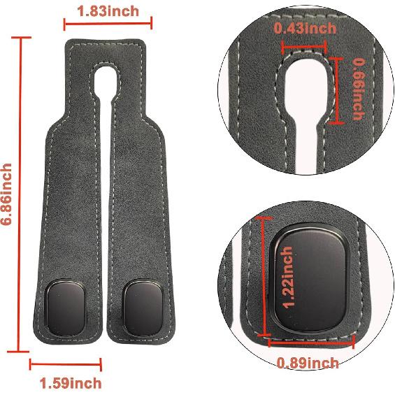Amelity 4 Pack Car Purse Hook, Car Hooks For Purses And Bags Cute, Headrest Hooks For Car (Grey-4 Pack)