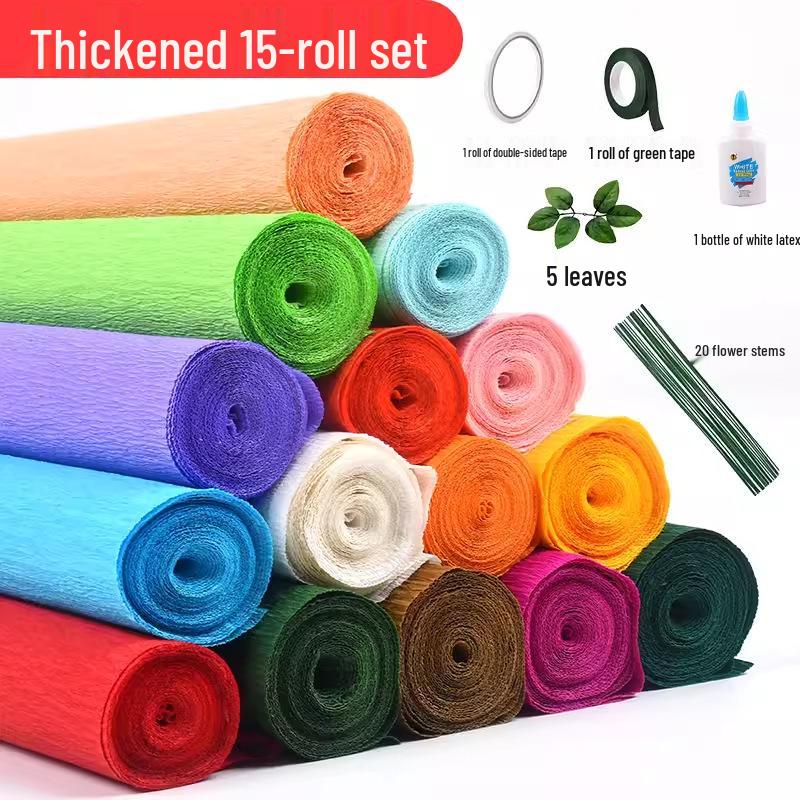 Farbige Krepppapier-Packung für Bastelarbeiten im Kindergarten & Florale Kunst