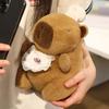 Cute Capybara With Basketball French Fries Cartoon Stuffed Animal Capybara Accompany Sleep Doll Xmas Gifts
