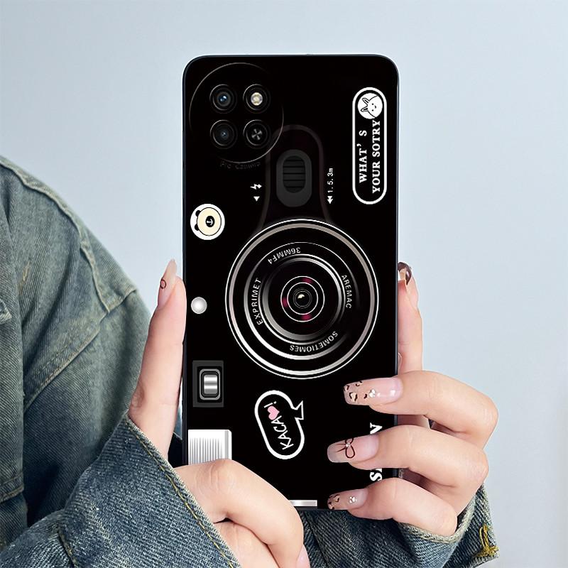 For Itel S23 Phone Case S665L Cover Soft Silicone Cute Panda Flower Boys Girls Painted Shell Cartoon Funda Protect Casing Coque