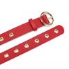 Women'S Belt Women'S Decorative Jeans Belt Round Buckle Hollow Air Eye Belt