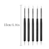 5Pcs/Set Double-Headed Silicone Nail Art Pens Rhinestones Picker 3D Nail Carving Dotting Manicure Tools For Nail Art Design