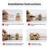 Garden Hose Quick Connector 4-Point Copper Thread Water Pipe Adapter for Drip Irrigation System Fitting Joint