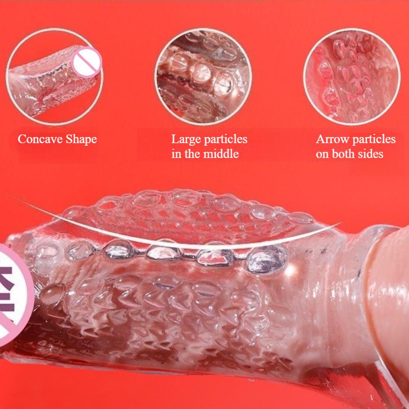 1PCS Durable Extension Cock Sleeve Sex Products Enlarged Thickened Delay Wolf Tooth Sleeve Cock Cover Sex Toys For Men Adult 18+