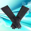 Women's Long Leather Gloves Leather Imitation Leather Bow Gloves Fashion Warm Performance Performance Wedding Dress Lengthened Gloves