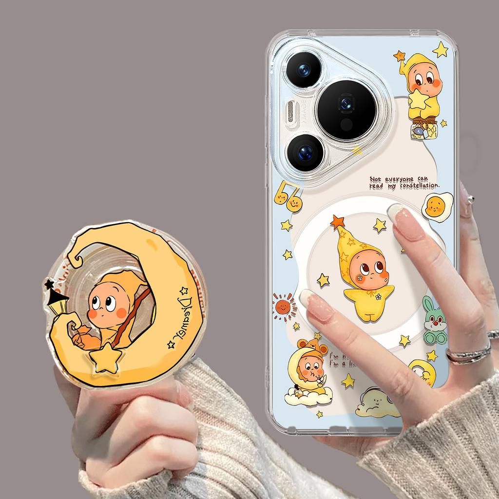Applicable To Huawei Pura90promax Mobile Phone Case P80 Cloud Doll 70ultra Magnetic Suction 90 with Bracket 80 Sets