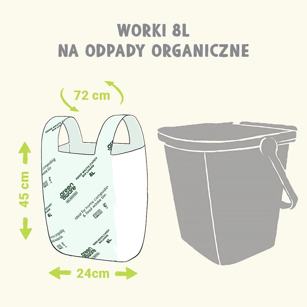 Greenaware Compostable Garbage Bags 8L 40 Pieces