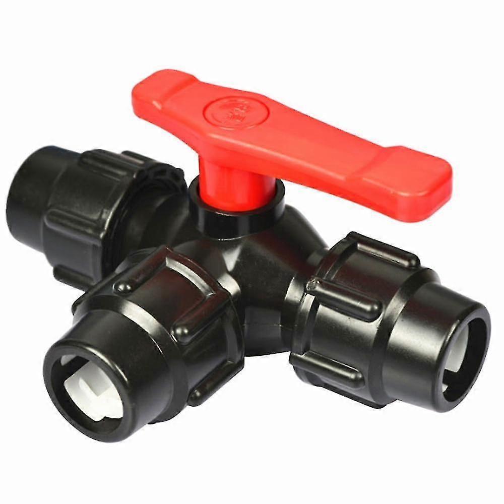 Dreiweg-, T-Stück-Rohrventilverbinder 1 Stück - 50mm