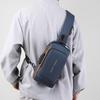Men's Fashion Trend Simple Business Trip Commuting Bag Daily Versatile Contrasting Design Chest Bag