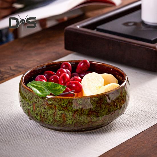 Ceramiczna doniczka Lotus Duży kaliber Nieporowaty okrągły wazon Kolorowy przepływ glazury Żonkil Miska Doniczka na rośliny wodne Miska Lotus Hydroponics