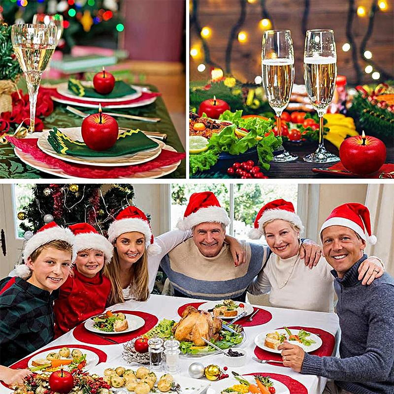 1PCS Red Apple Candle Christmas Gift Christmas Candle Fruit Candles Wedding Gifts Birthday Candle