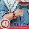 Putuo Mountain Natural Peach Wood Children's Red Rope Bracelet Birth Year Peach Pit Cinnabar Charm Lucky Beads Baby Carrying Strap
