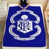 1PC Rangers F.C Print Flannel Blanket, High Quality All Seasons, Home Decor, Warmth and Comfort, Perfect for Christmas Gifts