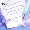 Student Stationery Supplies Translucent Butterfly Gel Pen, 0.5mm Smooth Writing Retractable Comfortable Grip Pens for Homework Aesthetic Pen