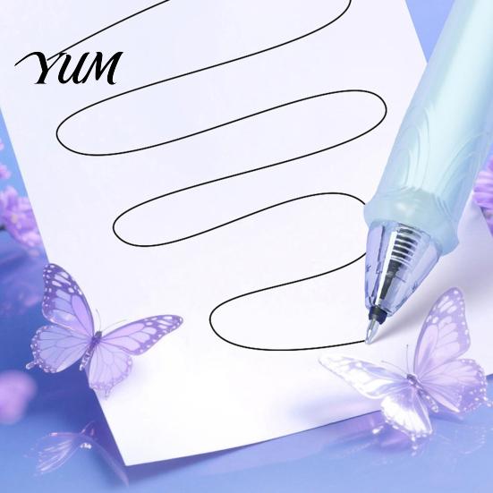 Student Stationery Supplies Translucent Butterfly Gel Pen, 0.5mm Smooth Writing Retractable Comfortable Grip Pens for Homework Aesthetic Pen