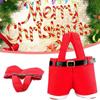 Santa Claus Pants Shaped Christmas Candy Gift Bag For Joyful Holiday Celebrations**