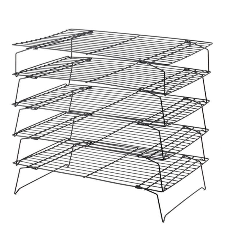 Durable Iron Baking Rack For Treats Bread And Snacks Providing 5 Level Space Saving Structure And Smooth Coating