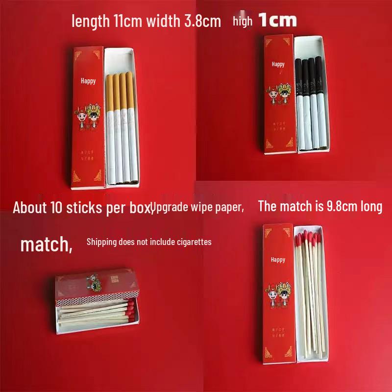 Match Scented Candle Gift Set: Long Stem Wooden Matches (75mm) Souvenir