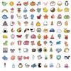 100 Cartoon Mini Stuff Graffiti Stickers Decorate Guitar Notebook Suitcase DIY Waterproof Stickers