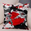 Japan Style Ink Warrior Cushion Cover for Sofa Home Double Print Decor Beautiful Scenery Girl Pillowcase Soft Plush Pillow Case,(12)