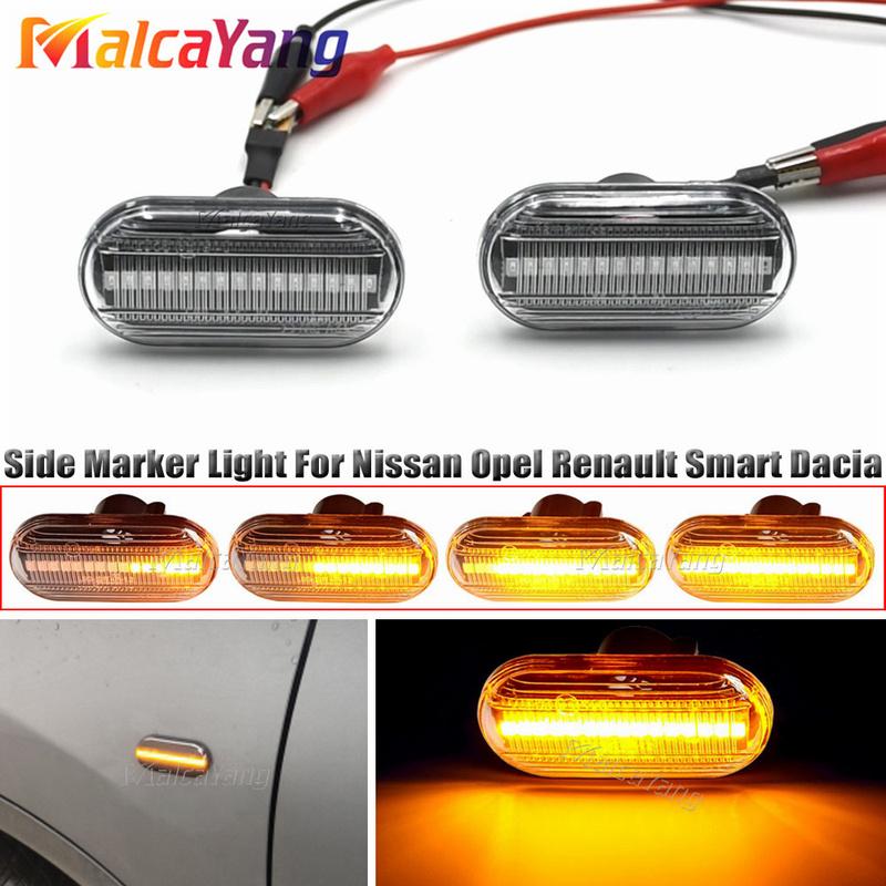 For Dacia Duster Dokker Lodgy Renault Megane 1 Clio1 2 KANGOO ESPACE Smart Sequential Flashing LED Turn Signal Side Marker Light