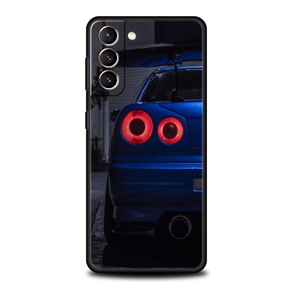 Blue Red JDM Sport Car Phone Case For Samsung Galaxy S26 Ultra S25 Plus S24 FE S23 S22 5G S21 S20 Cover Black Soft