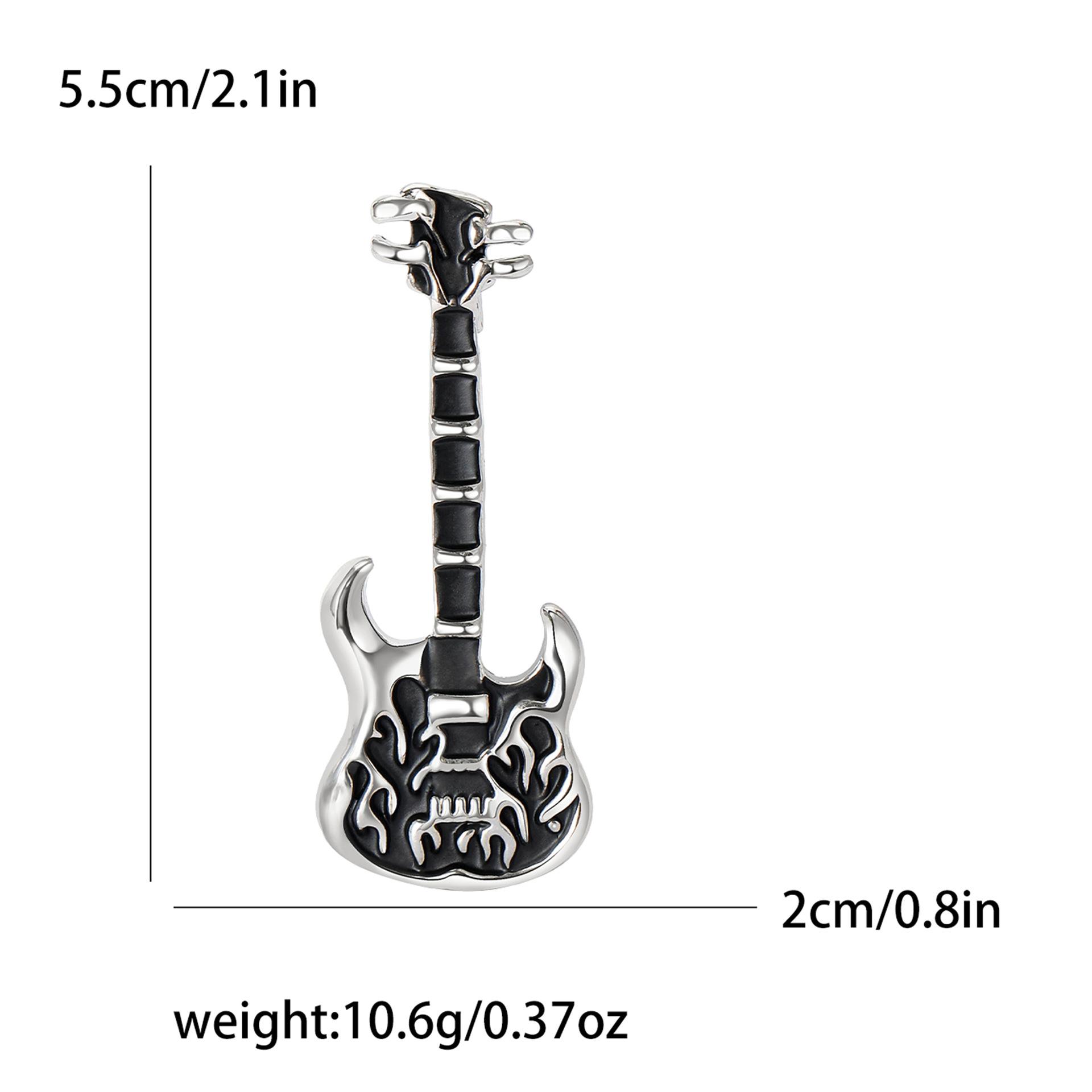 

Корейская мода креативный сплав эмаль капает масло гитара форма корсаж брошь ювелирные изделия