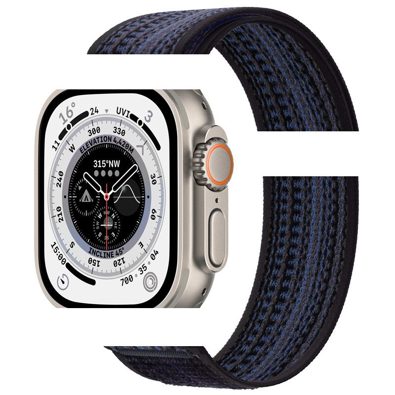 Apple Watch Ultra 10/9 Nylon Woven Velcro Trail Loop Strap