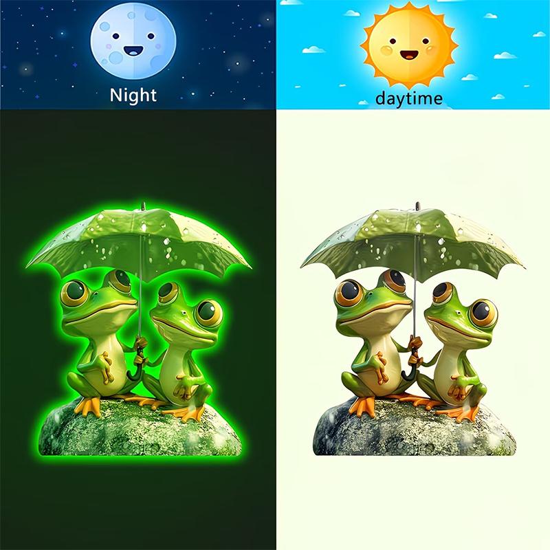 Glow-In-The-Dark Frog Penguin Toilet Stickers Bathroom Wall Sticker Cartoon Animal Decal Self-Adhesive Removable Home Decor