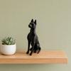 Yousheng 3D Printed Sitting Dog Figurine, Modern Minimalist Dog Statue, Animal Sculpture Decoration for Home Office Desk, Gift for