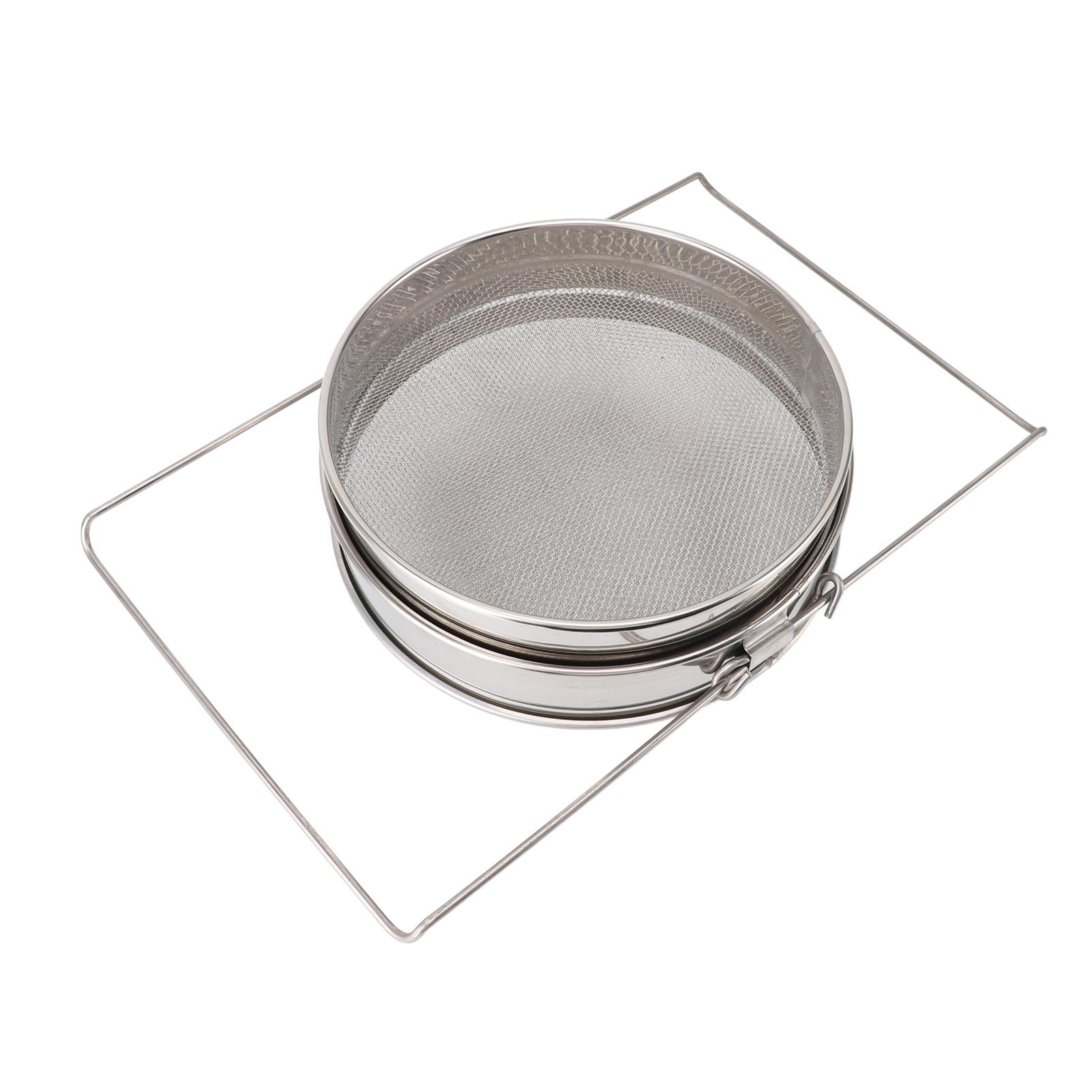 

Stainless Steel Honey Strainer, Double Sieve Beekeeping Equipment, Mesh Filter Strainer for 5 Gallon Bucket with Up to 16.5 Inch Extendable Arms, Desi