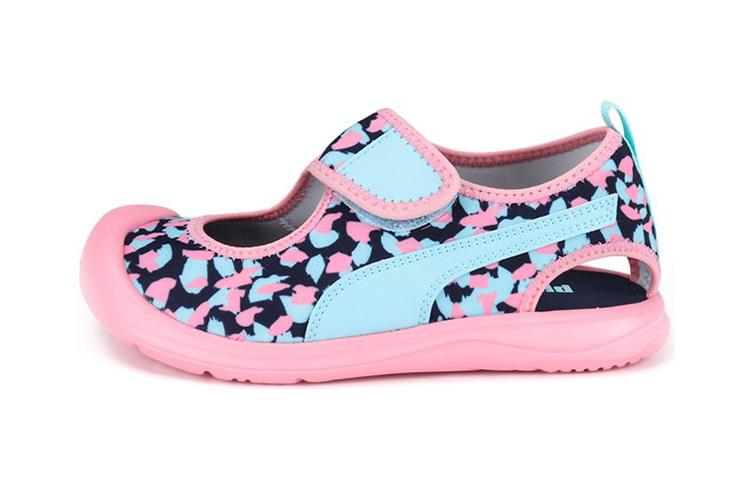 PUMA Aquacat Children s Sandals Pink Floral Children Aged 3 7 Years Old 372157-02 34.5