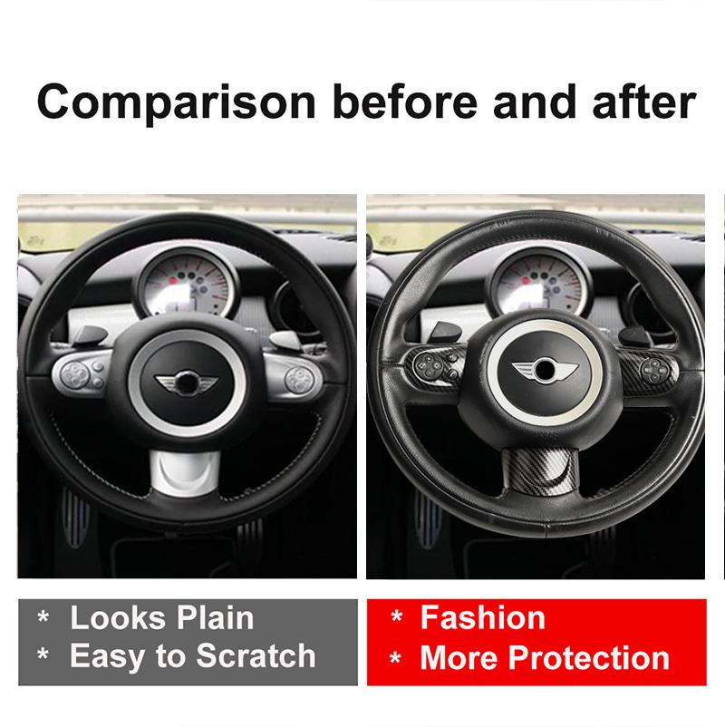 Für MINI COOPER R55 R56 R57 R58 R59 R60 R61 Lenkrad Panel Taste Aufkleber Abdeckung Aufkleber Fall Innen Zubehör