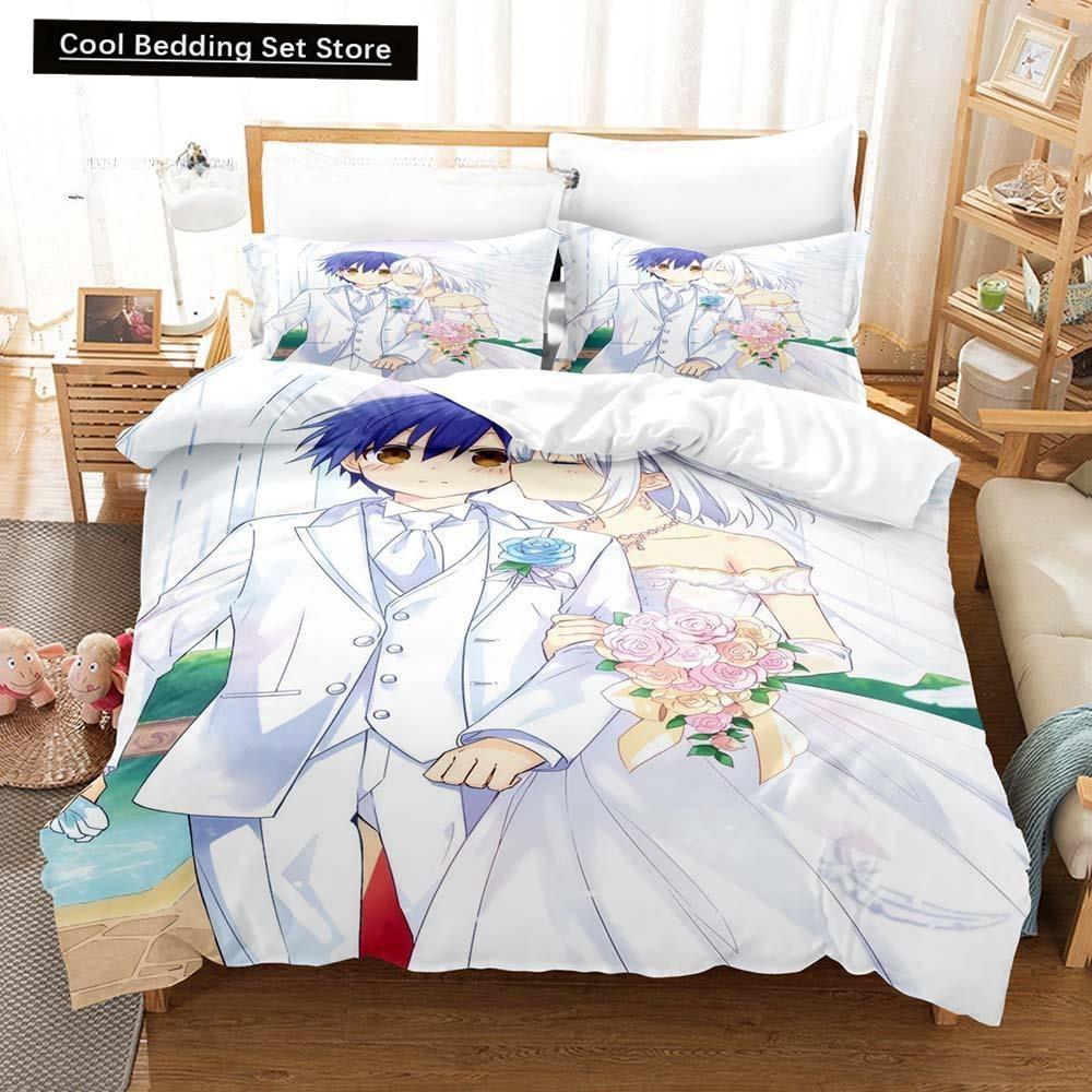 3D Anime Kawaii Girls Date A Live IV Bedding Set Single Twin Full Queen King Size Bed Set Adult Kid Bedroom Duvetcover Sets