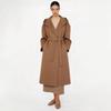M Home Fabio Double-sided Woolen Coat Women's 2026 Autumn and Winter Long Lace-up Trench Coat Hooded Bathrobe Jacket