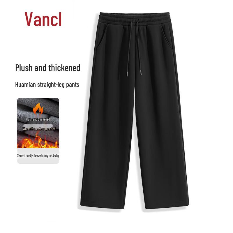 VANCL Men's Winter Fleece-Lined Straight-Leg Casual Pants