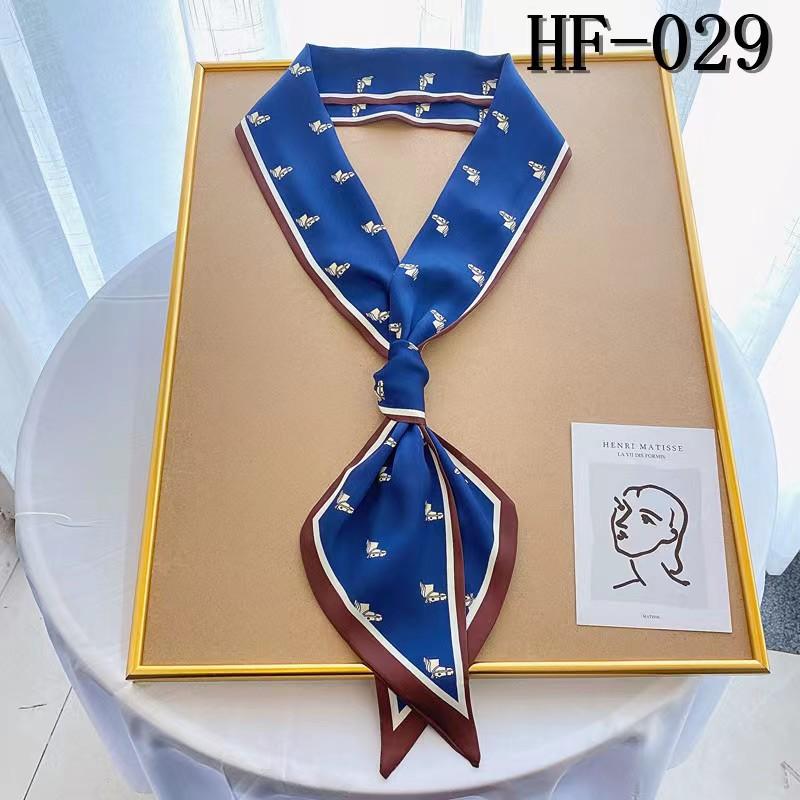 Luxury Long Silk Scarf Bag Tie Lady Neck Skinny Scarves Hairband Foulard Horse Print Brand Women Neckerchief Ribbon