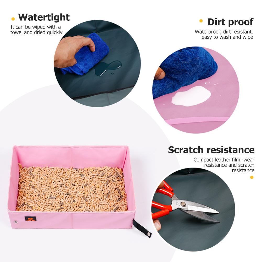 Buy Waterproof Outdoor Foldable Cat Litter Box Dog Toilet Tray Folding
