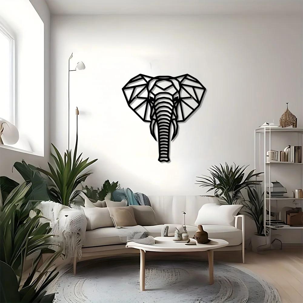 1 peça decoração de parede de elefante de metal arte em metal decoração de cena adequada para casa sala de estar quarto cozinha interior
