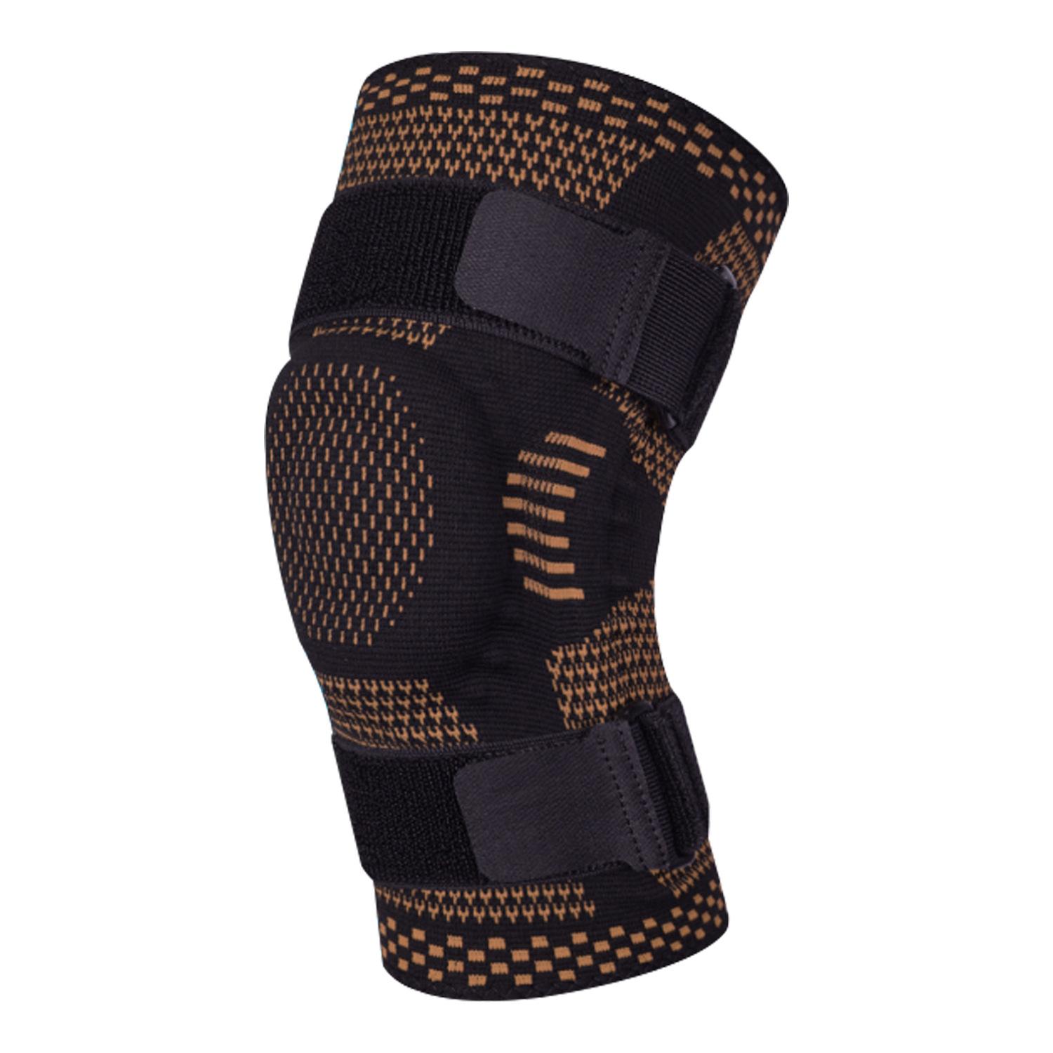 Спортивные наколенники Вязаные наколенники Наколенники с ионами меди Наколенники из медного волокна Четырехсторонние эластичные нейлоновые наколенники Наколенники для баскетбола и волейбола S